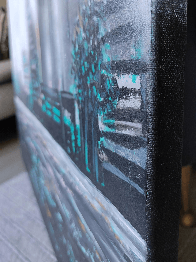"Leaving the city" - 81 x 100 cm