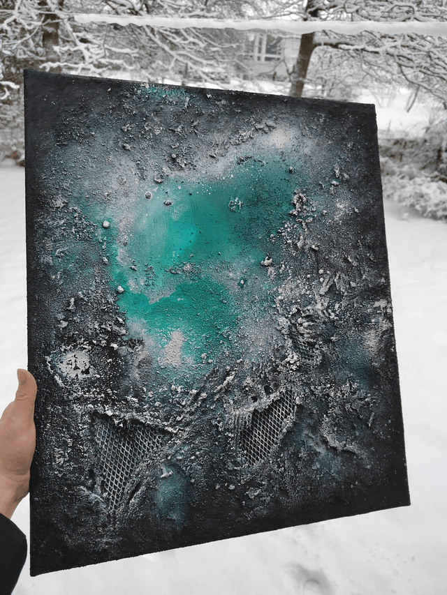 "Night in Alaska 2" - 46 x 55 cm