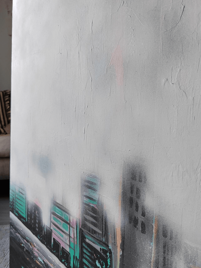 "Leaving the city" - 81 x 100 cm